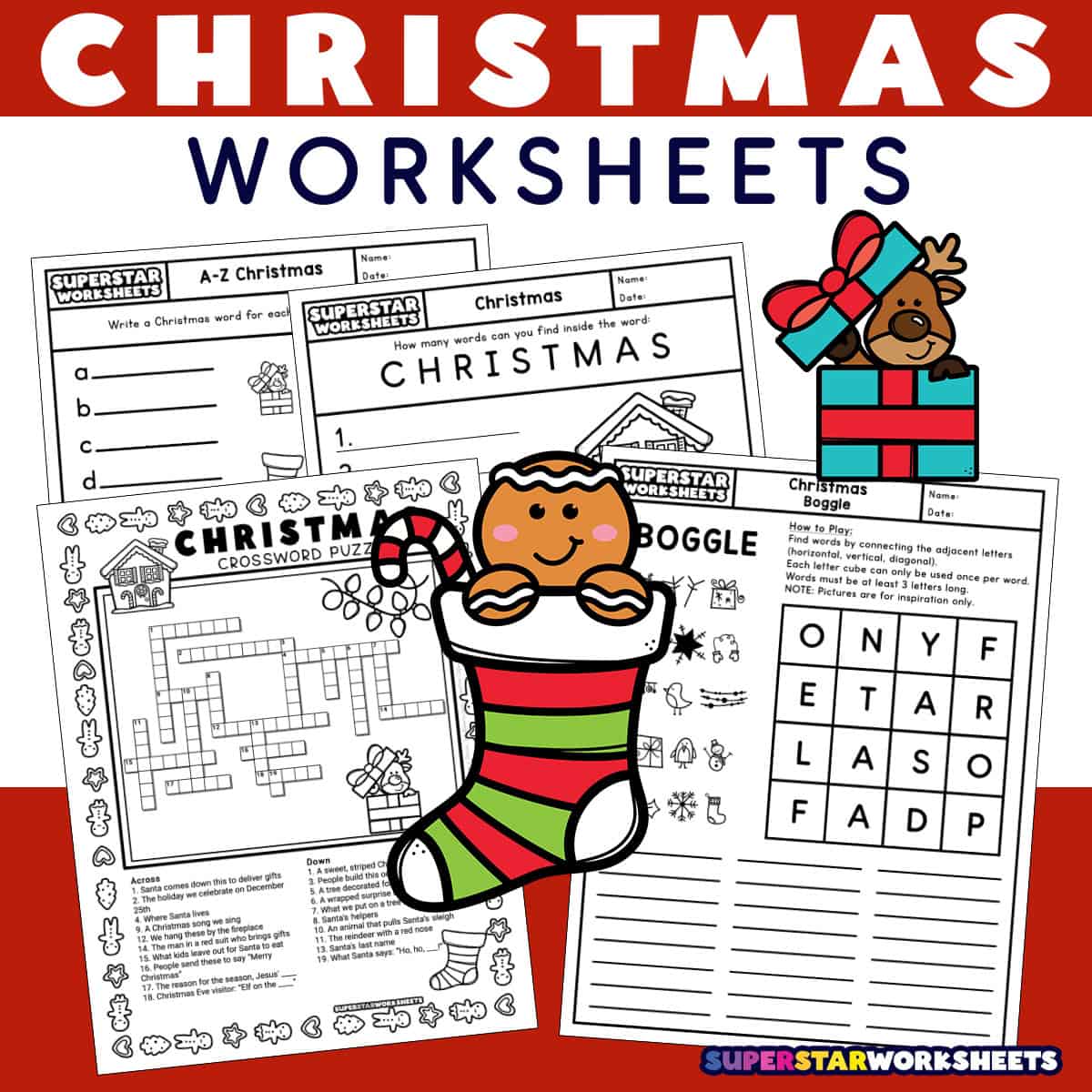 christmas worksheets (free printables) - superstar worksheets